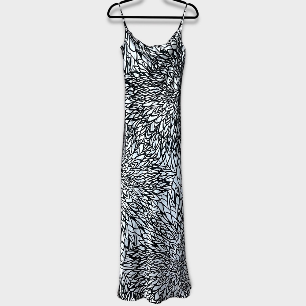 Nightway Cowl Floral Beaded Maxi Dress 6 Y2K Fairy Coquette‎ Whimsigoth Slinky